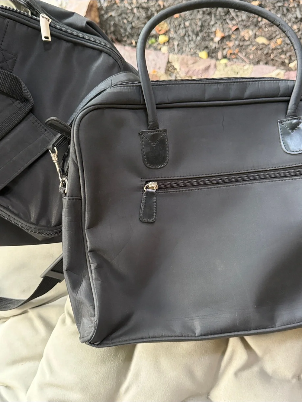 Phenix Black Men's Laptop Bag with Front Organizer Pockets